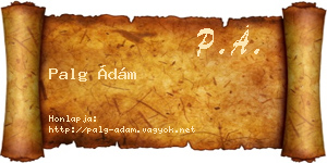 Palg Ádám névjegykártya